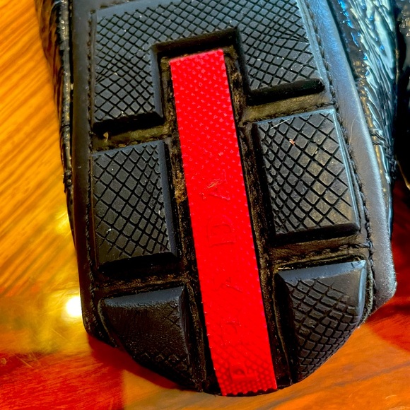 Prada sport black ballerina ballet flat shoe patent leather AUTHENTIC from Saks - Picture 9 of 11